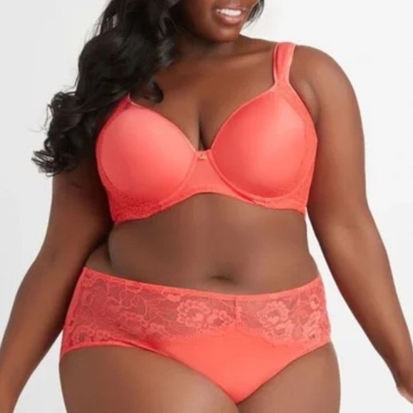 NWT Ashley Stewart Butterfly Double Layer Smoothing Lace Underwire Bra - Picture 2 of 7